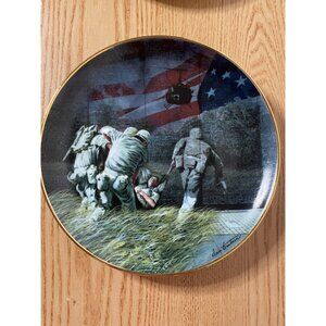 New Antique Collectible Limited Edition Collector Plate “Reflections of Courage”